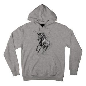 Beautiful Horse Graphic Horse Lover Tall Hoodie