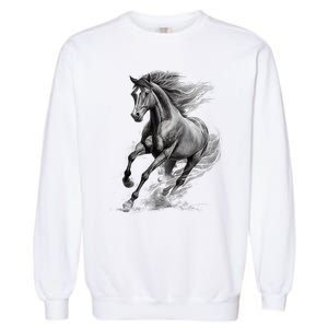 Beautiful Horse Graphic Horse Lover Garment-Dyed Sweatshirt