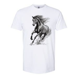 Beautiful Horse Graphic Horse Lover Softstyle CVC T-Shirt