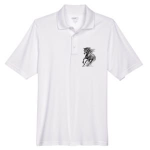 Beautiful Horse Graphic Horse Lover Men's Origin Performance Pique Polo