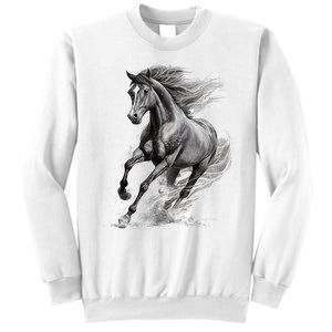 Beautiful Horse Graphic Horse Lover Sweatshirt