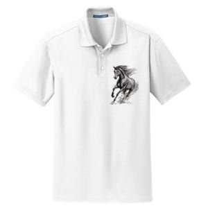 Beautiful Horse Graphic Horse Lover Dry Zone Grid Polo