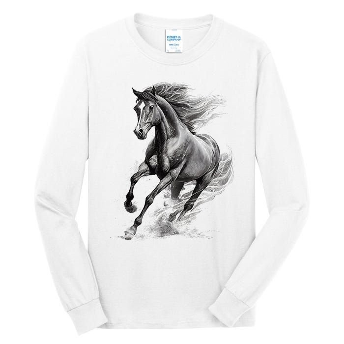 Beautiful Horse Graphic Horse Lover Tall Long Sleeve T-Shirt