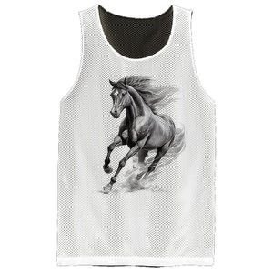 Beautiful Horse Graphic Horse Lover Mesh Reversible Basketball Jersey Tank