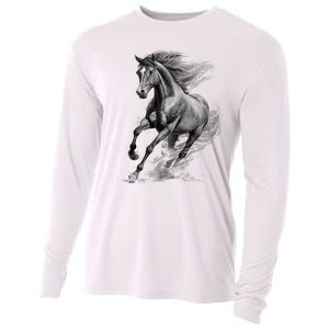 Beautiful Horse Graphic Horse Lover Cooling Performance Long Sleeve Crew