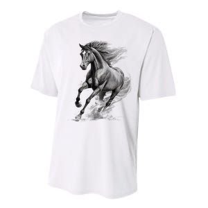 Beautiful Horse Graphic Horse Lover Performance Sprint T-Shirt