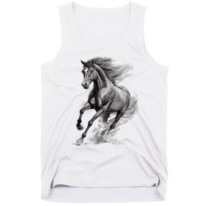 Beautiful Horse Graphic Horse Lover Tank Top