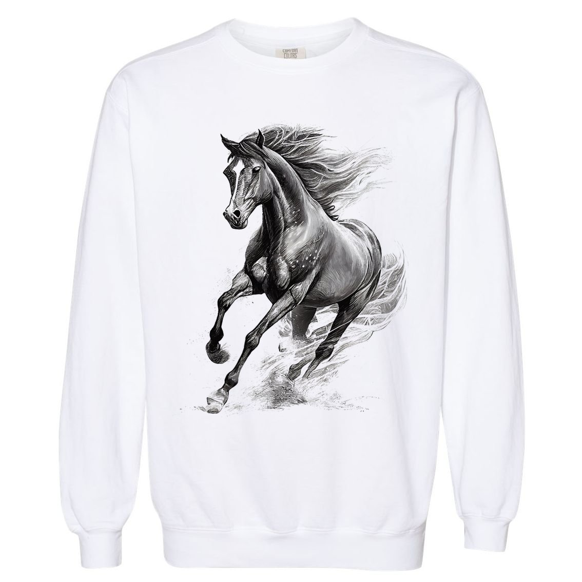 Beautiful Horse Graphic funny Horse Lover Garment-Dyed Sweatshirt