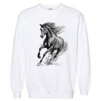 Beautiful Horse Graphic funny Horse Lover Garment-Dyed Sweatshirt