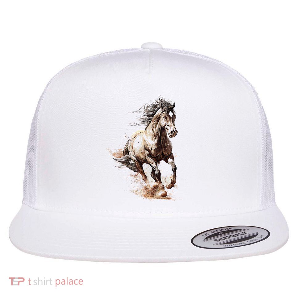 Beautiful Horse Graphic Horse Flatbill Hat