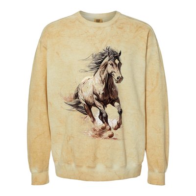Beautiful Horse Graphic Horse funny animal Colorblast Crewneck Sweatshirt
