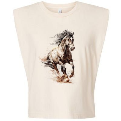 Beautiful Horse Graphic Horse funny animal Garment-Dyed Women's Muscle Tee