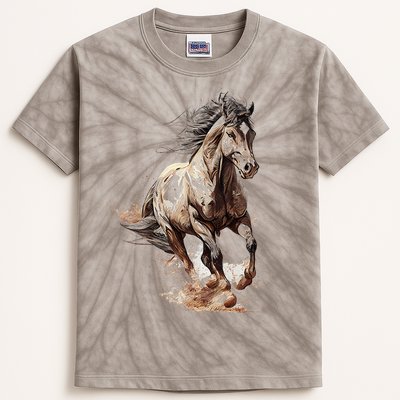 Beautiful Horse Graphic Horse funny animal Kids Tie-Dye T-Shirt
