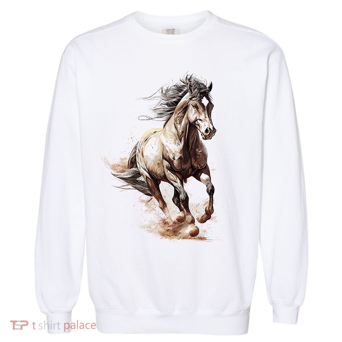 Beautiful Horse Graphic Horse funny animal Garment-Dyed Sweatshirt