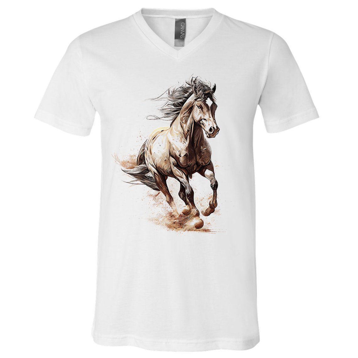 Beautiful Horse Graphic Horse funny animal V-Neck T-Shirt