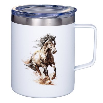 Beautiful Horse Graphic Horse funny animal 12oz Stainless Steel Coffee Mug