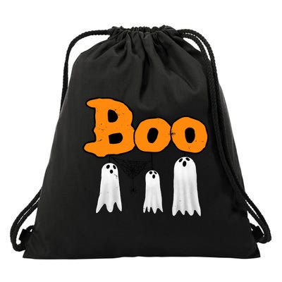 Boo Hanging Ghost Cute Funny Halloween Party Drawstring Bag