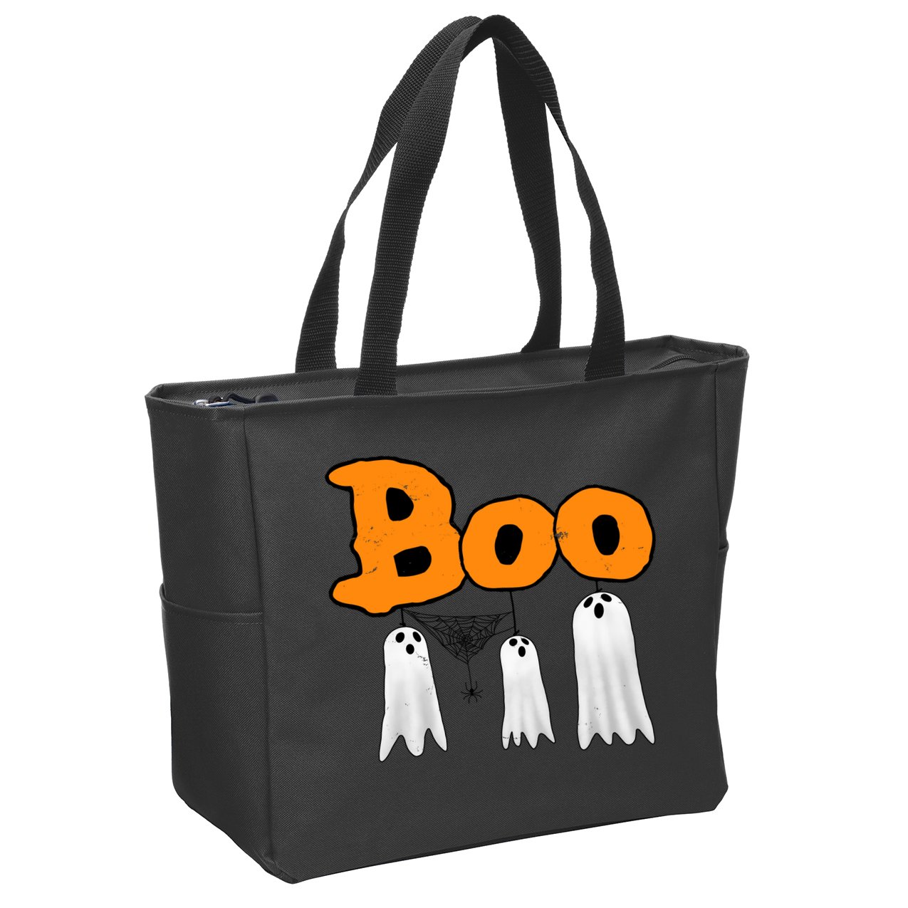 Boo Hanging Ghost Cute Funny Halloween Party Zip Tote Bag