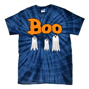 Boo Hanging Ghost Cute Funny Halloween Party Tie-Dye T-Shirt