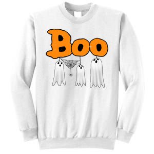 Boo Hanging Ghost Cute Funny Halloween Party Sweatshirt