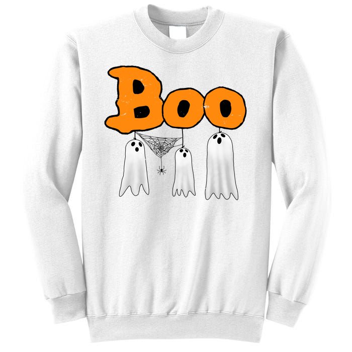 Boo Hanging Ghost Cute Funny Halloween Party Sweatshirt