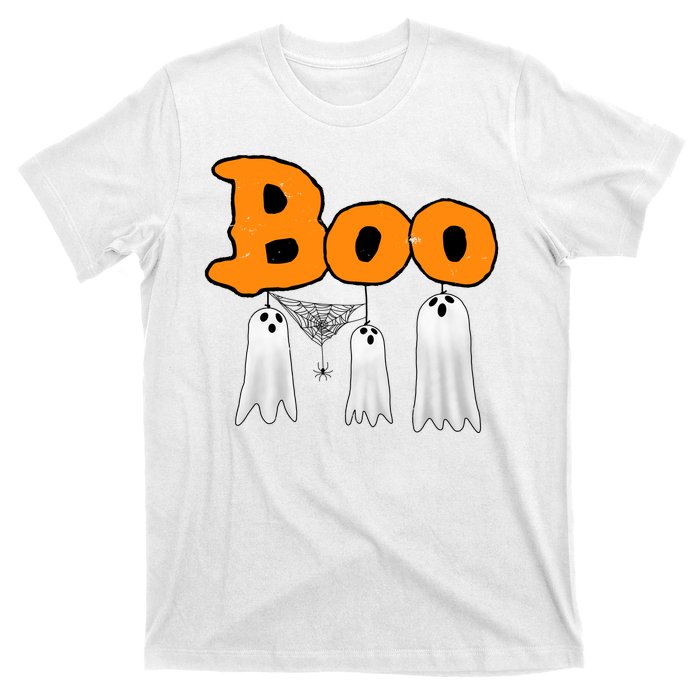 Boo Hanging Ghost Cute Funny Halloween Party T-Shirt