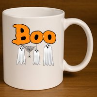 Boo Hanging Ghost Cute Funny Halloween Party 11oz C Handle Ceramic Mug