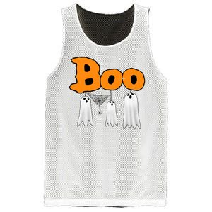 Boo Hanging Ghost Cute Funny Halloween Party Mesh Reversible Basketball Jersey Tank