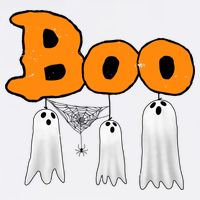 Boo Hanging Ghost Cute Funny Halloween Party Premium T-Shirt