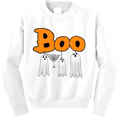 Boo Hanging Ghost Cute Funny Halloween Party Kids Sweatshirt