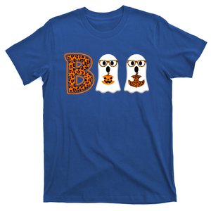 Boo Halloween Ghost Pumpkin Leopard Funny Boo Cool Gift T-Shirt