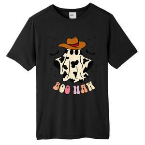 Boo Haw Ghost Western Cowboy Cowgirl Funny Halloween Spooky Tall Fusion ChromaSoft Performance T-Shirt