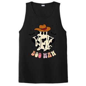 Boo Haw Ghost Western Cowboy Cowgirl Funny Halloween Spooky PosiCharge Competitor Tank