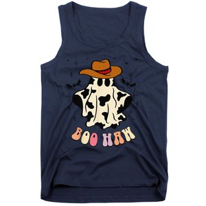 Boo Haw Ghost Western Cowboy Cowgirl Funny Halloween Spooky Tank Top