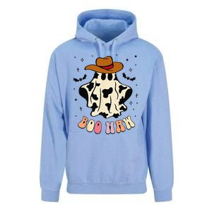 Boo Haw Ghost Western Cowboy Cowgirl Funny Halloween Spooky Unisex Surf Hoodie