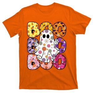 Boo Halloween Ghost Floral T-Shirt