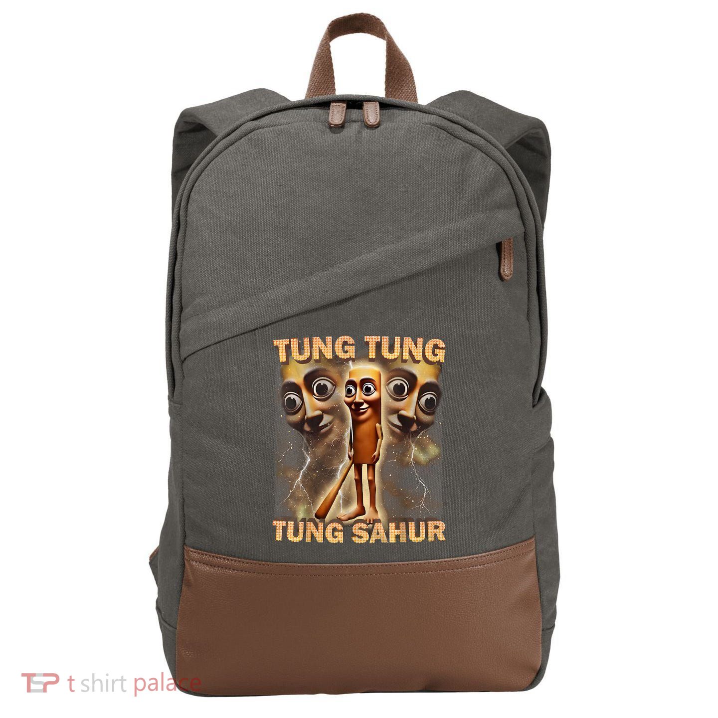 Brainrot Humor Gen Z  Cotton Canvas Backpack