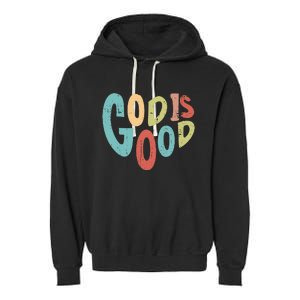 Bible Heart God Is Good Jesus Christian Prayer Preacher Garment-Dyed Fleece Hoodie