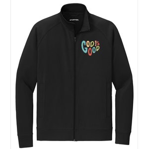 Bible Heart God Is Good Jesus Christian Prayer Preacher Stretch Full-Zip Cadet Jacket