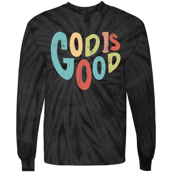 Bible Heart God Is Good Jesus Christian Prayer Preacher Tie-Dye Long Sleeve Shirt