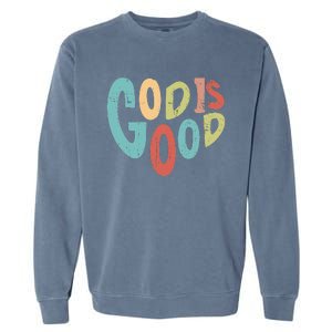 Bible Heart God Is Good Jesus Christian Prayer Preacher Garment-Dyed Sweatshirt