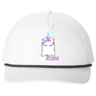 Boonicorn Halloween Ghost Unicorn Birthday Gift Snapback Five-Panel Rope Hat