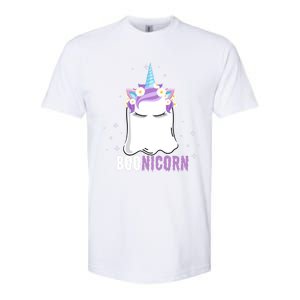 Boonicorn Halloween Ghost Unicorn Birthday Gift Softstyle® CVC T-Shirt