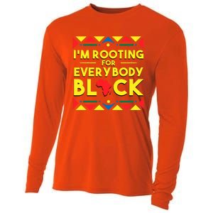 Black History Gift I'm Rooting For Everybody Black Africa Cooling Performance Long Sleeve Crew