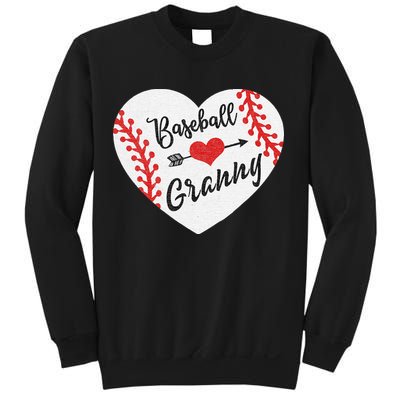Baseball Heart Granny Grandma Mother's Day Gift Sweatshirt