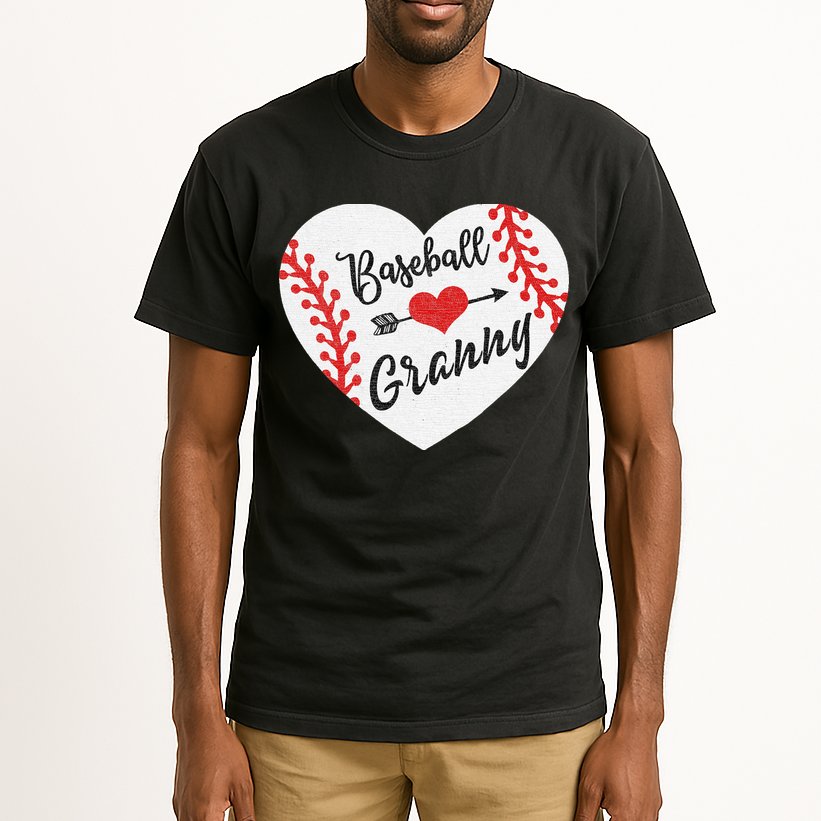 Baseball Heart Granny Grandma Mother's Day Gift Tall T-Shirt