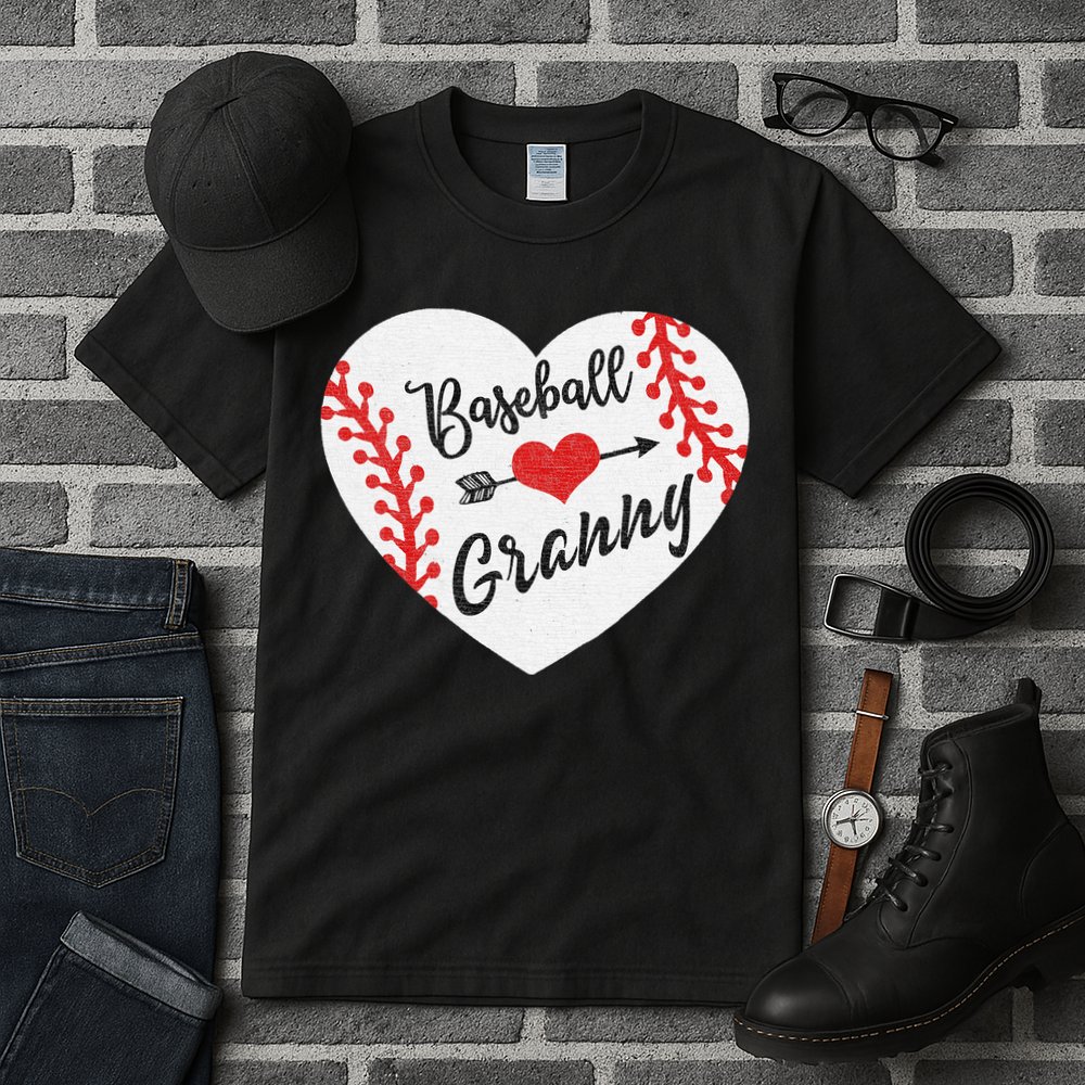 Baseball Heart Granny Grandma Mother's Day Gift Tall T-Shirt