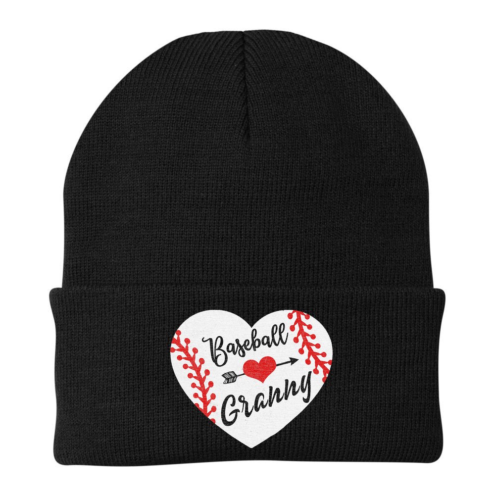 Baseball Heart Granny Grandma Mother's Day Gift Beanie