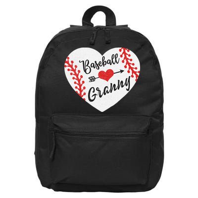Baseball Heart Granny Grandma Mother's Day Gift 16 in Basic Backpack