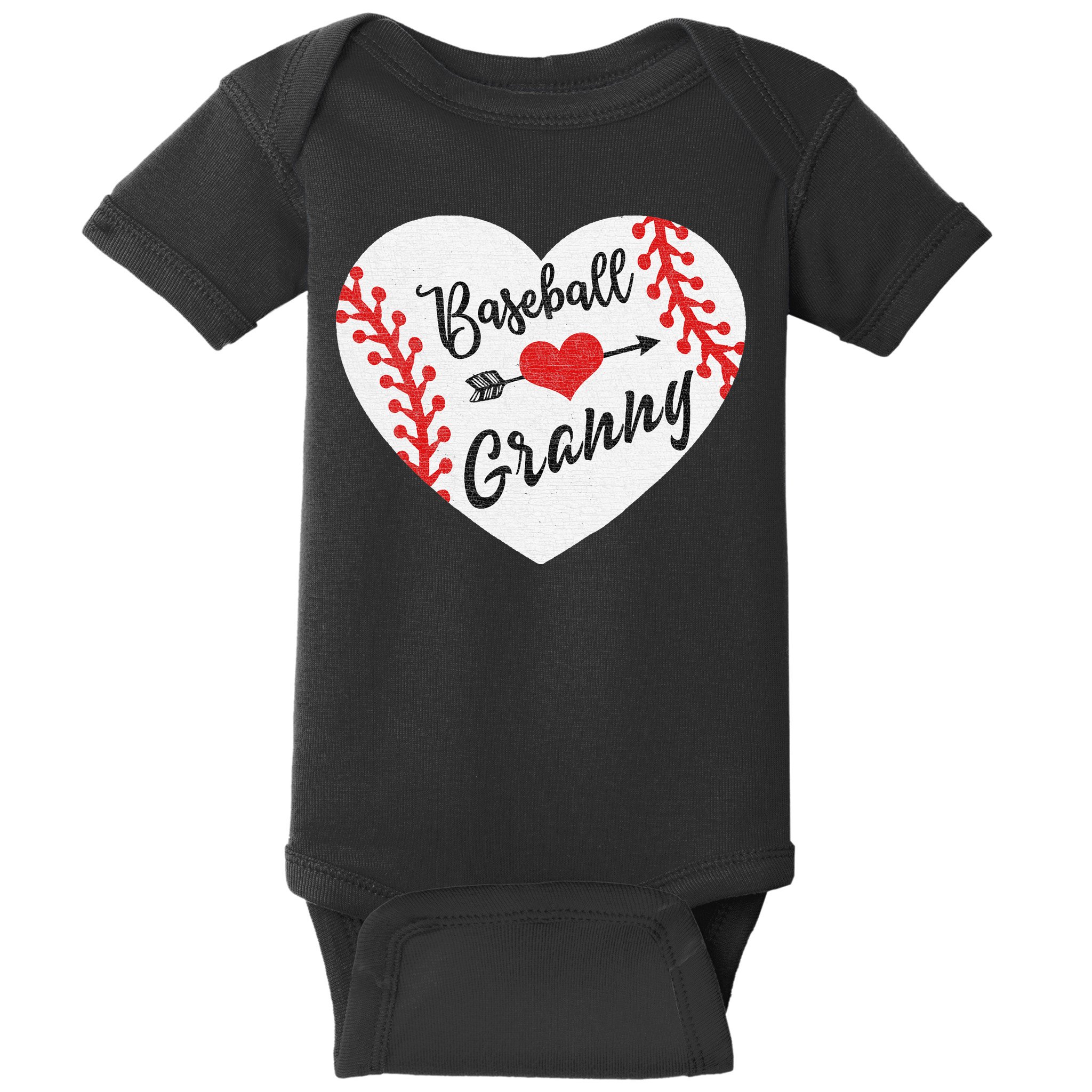 Baseball Heart Granny Grandma Mother's Day Gift Baby Bodysuit
